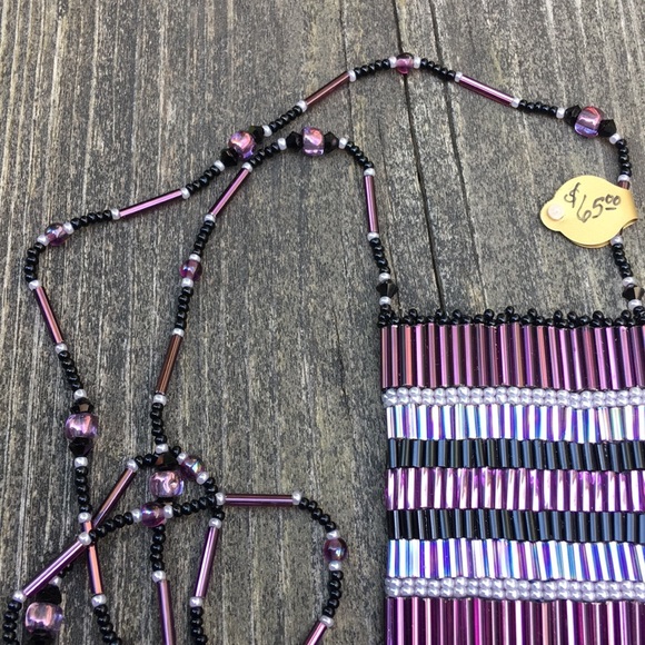 Amulet bag artisan made beaded - Picture 4 of 8